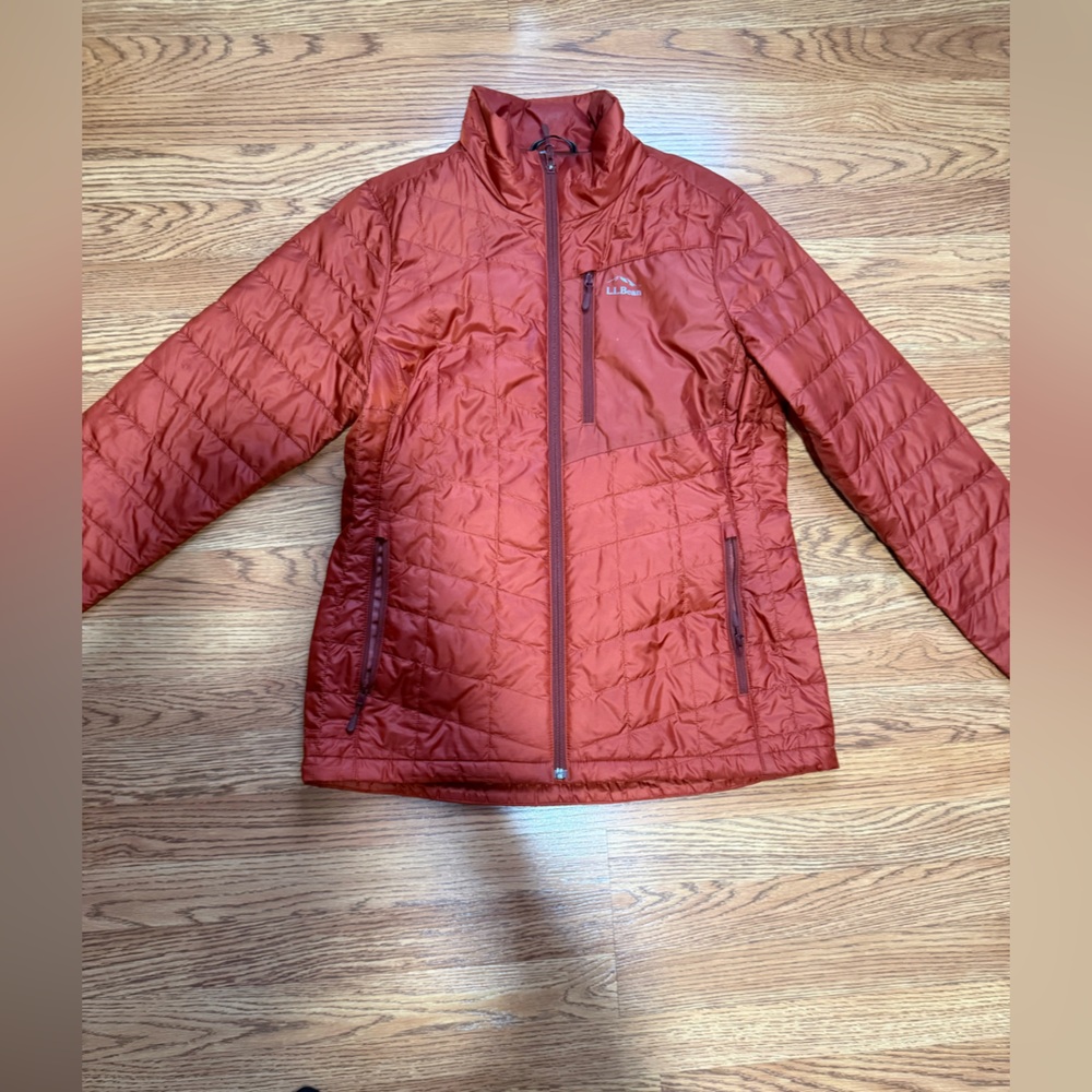 L.L. Bean Women's Quilted Jacket in Rust Red